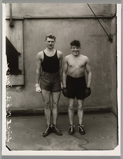 August Sander's Boxers. Paul Röderstein and Hein Hesse (ARS/Metropolitan Museum, c. 1928)