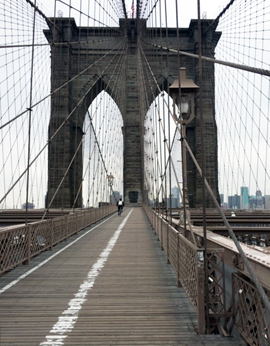 John A. Roebling's Brooklyn Bridge (photo by John Haber, 1867̵1883)