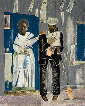 Romare Bearden's Untitled (The Family) (Michael Rosenfeld Gallery, c. 1969)