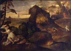 Titian's Orpheus and Eurydice (Accademia Carrara, Bergamo, c. 1510)