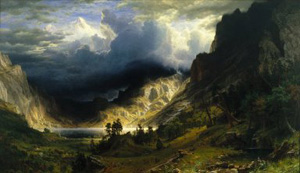 Albert Bierstadt's A Storm in the Rocky Mountains, Mt. Rosalie (Brooklyn Museum, 1863)