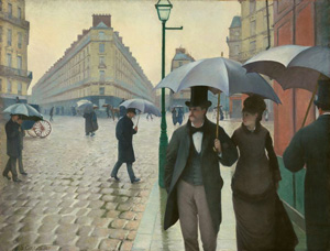Gustave Caillebotte's Paris Street; Rainy Day (Art Institute of Chicago, 1877)