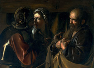 Caravaggio's Denial of Saint Peter (Metropolitan Museum of Art, 1610)