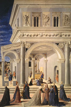 Fra Carnevale's Birth of the Virgin (Metropolitan Museum of Art, 1467)