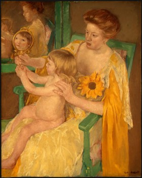 Mary Cassatt's Mother and Child (National Gallery of Art, Chester Dale Collection, c. 1905)