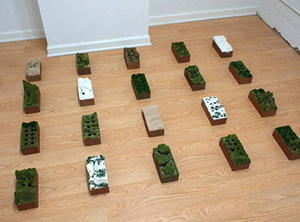 Travis Childers's Brickscapes (photo by the artist, Central Booking, 2011)