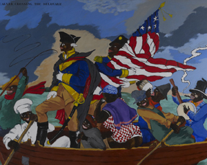 Robert Colescott's George Washington Carver Crossing the Delaware (Lucas Museum of Narrative Art, 1975)