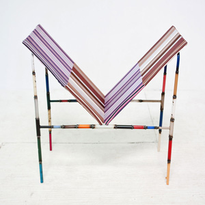 Andy Coolquitt's Chair w/Paintings (Lisa Cooley gallery, 2011)