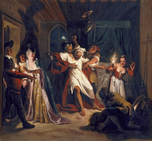 Charles Coypel's Asleep, Don Quixote Fights the Wineskins (Palais Impérial de Compiègne/Louvre, 1716)