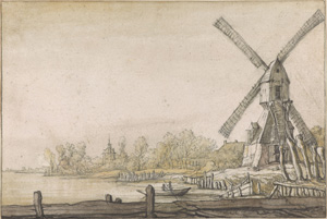 Aelbert Cuyp's Windmill by a River (Morgan Library, Clement C. Moore collection, c. 1640)