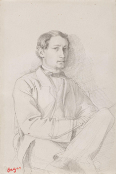 Edgar Degas's Adelchi Morbilli (photo by Joseph Coscia, Jr., Frick Collection, c. 1857)
