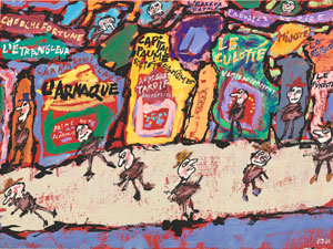 Jean Dubuffet's L'Amarque (The Swindle) (photo by Artists Rights Society/ADAGP, National Gallery of Art, Washington, 1962)