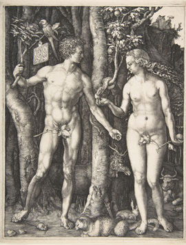 Albrecht Dürer's Adam and Eve (Metropolitan Museum of Art,1504)