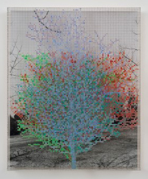 Charles Gaines's Numbers and Trees VI, Landscape, #7 (private collection/Susanne Vielmetter Los Angeles Projects, 1989)
