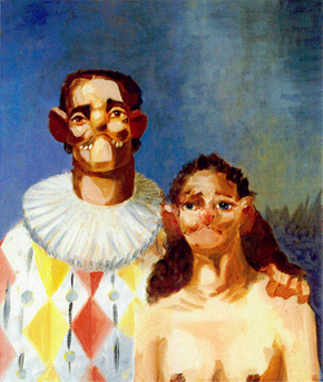 George Condo's Homeless Harlequins (courtesy of the artist, private collection, 2004)