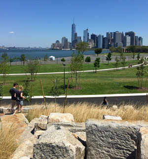 From the hills of Governors Island (photo by John Haber, 2016)