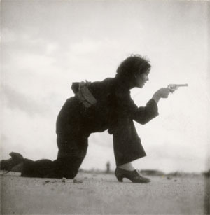 Gerda Taro's Republican Militiawoman Training on the Beach, Outside Barcelona (International Center of Photography, 1936)