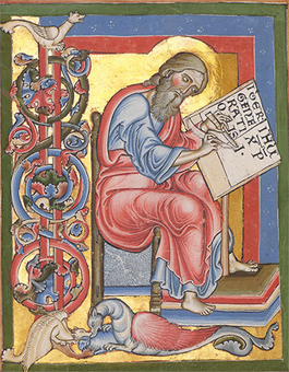 Heiningen Gospel's Saint Matthew (Morgan Library, c. 1180–1200)