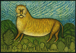Morris Hirshfield's Tiger (photo by Artists Rights Society, Museum of Modern Art, 1940)