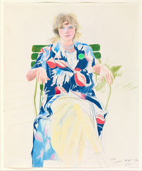 David Hockney's Celia, Carennac, August 1971 (photo by Richard Schmidt, Hockney Foundation, 1971)
