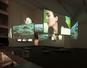 Isaac Julien's Ten Thousand Waves (photo by Jonathan Muzikar, Museum of Modern Art, 2010)