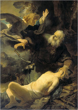 Rembrandt's Sacrifice of Isaac (Hermitage, 1635)