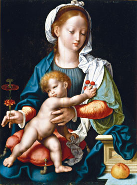 Joos van Cleve's Madonna and Child (Cincinnati Institute of Fine Arts, 1530–1535)