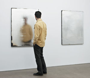 Jacob Kassay's installation view (Eleven Rivington, 2009)