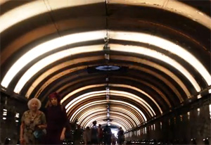 Rafael Lozano-Hemmer's Voice Tunnel (New York City, 2013)