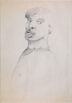 Stéphane Mandelbaum's Self-Portrait (estate of the artist/DNA Collection, c. 1980)