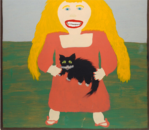 Jake McCord's Untitled (Blond Woman with Cat) (Shrine, 1991)