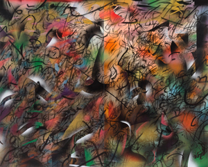 Julie Mehretu's Ghosthymn (After the Raft) (Marian Goodman gallery, 2019–2021)