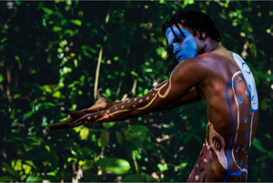 from Manuel Mendive's Nature, Spirit, and Body (photo by John Rowe, Bronx Museum, 2016)