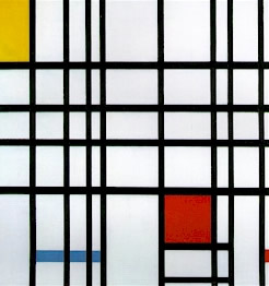Piet Mondrian's Composition in Red, Yellow, and Blue (Palazzo Grassi, Venice, 1921)