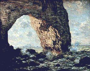 Claude Monet's Etretat (Metropolitan Museum of Art, 1863)