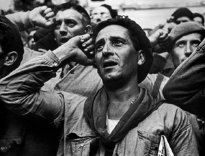 Robert Capa's Farewell Ceremony for the International Brigades, October 25 (Magnum Photos/International Center of Photography, 1938)