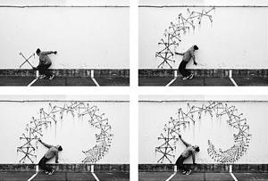 Robin Rhode's A Spanner in the Works of Infinity (excerpt) (Lehmann Maupin, 2012–2013)