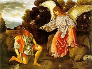 Savoldo's Tobias and the Angel (1520s or possibly 1540s, Borghese Gallery, Rome)
