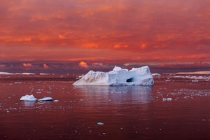 Camille Seaman's Iceberg in Blood Red Sea, Lemaire Channel, Antarctica (courtesy of the artist, 2016)