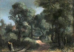 Hercules Segers's Woodland Path (private collection, c, 1618–1620)