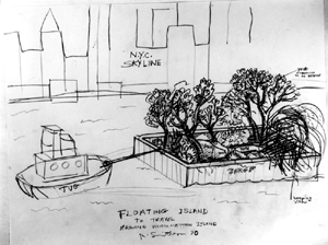 Robert Smithson's Floating Island (Whitney Museum, 1970)