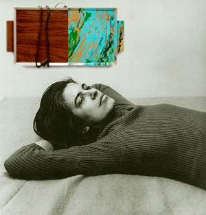 Peter Hujar's Susan Sontag with Robert Melee's Hot Plate (Andrew Kreps/Invisible-Exports, 2011)