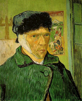Vincent van Gogh's Self-Portrait with Bandaged Ear (Courtauld Institute Galleries, 1889)