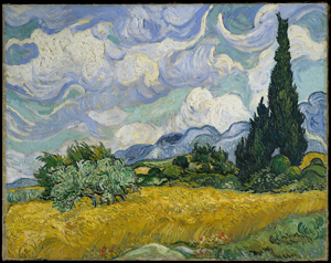 Vincent van Gogh's Wheat Field with Cypresses (Metropolitan Museum of Art, 1889)