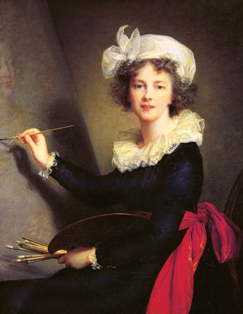 Elisabeth Louise Vigee Le Brun's Self-portrait (Galleria degli Uffizi, 1790)