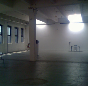 Tris Vonna-Michell's installation view (photo by J. Haber, X-Initiative, 2009)