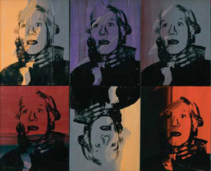 Andy Warhol's Self-Portrait (Strangulation) (collection of Anthony d'Offay, photo by Andy Warhol Foundation/ARS, 1978)