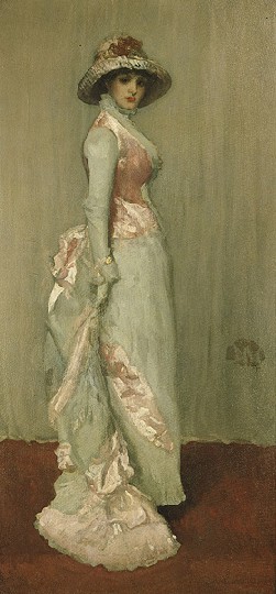 J. M. Whistler's Harmony in Pink and Gray: Portrait of Lady Meux (Frick Collection, 1881–1882)