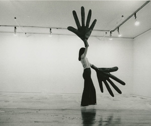 Sylvia Palacios Whitman's Passing Through (photo by Babette Mangolte, Whitney Museum of American Art, 1977)