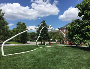 Mark Handforth's Yankee Hangar (photo by John Haber, Governors Island, 2014)